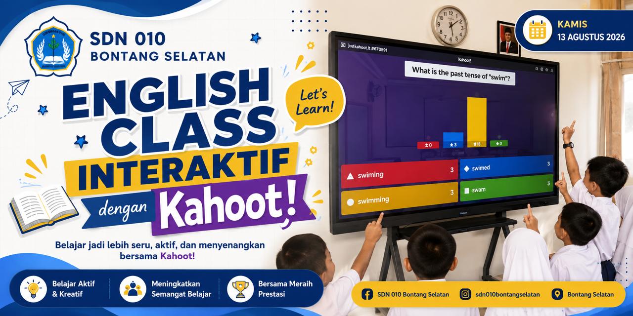 English Class Interaktif dengan Kahoot di SDN 010 Bontang Selatan